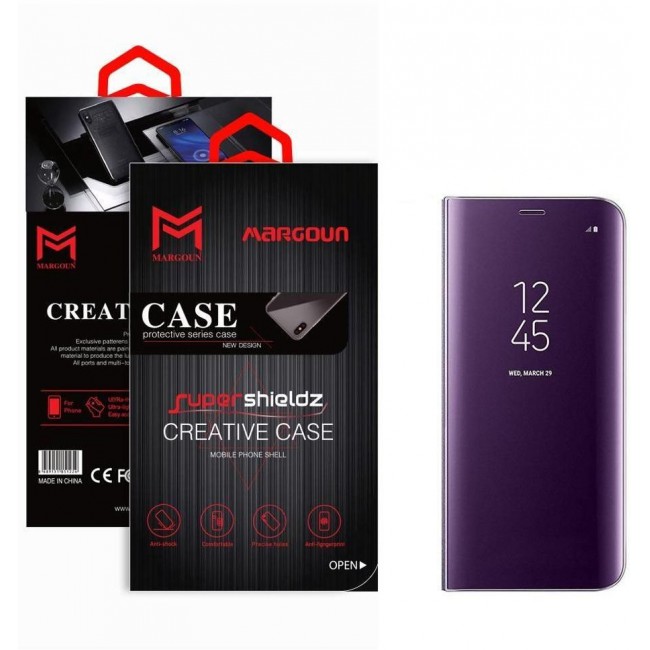 Margoun Flip Mirror Case Cover for Samsung Galaxy S10 Plus – Purple