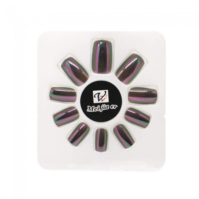 Margoun 12-Piece Nail Art Artificial Fake Finger Nails Extensions 