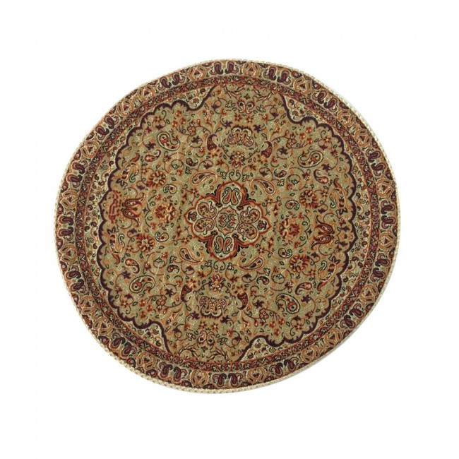 Margoun Persian Handmade Silk Table Cloth with Traditional Design - Brown