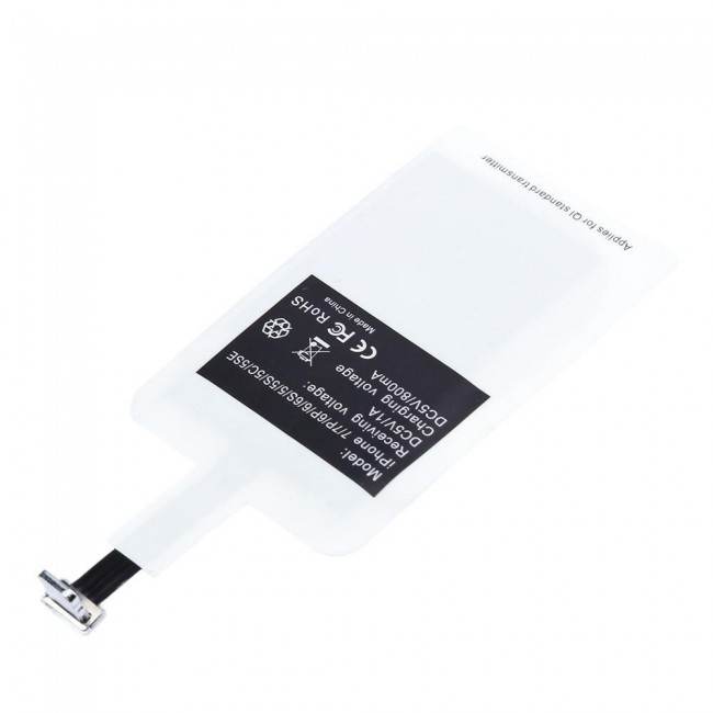 Margoun Qi Wireless Charging Receiver Adapter for iPhone - White