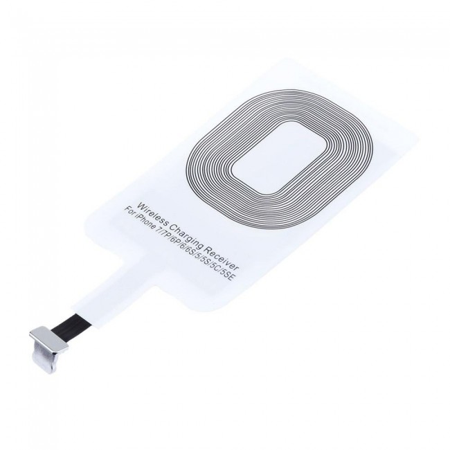 Margoun Qi Wireless Charging Receiver Adapter for iPhone - White