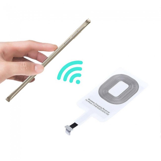 Margoun Qi Wireless Charging Receiver Adapter for iPhone - White