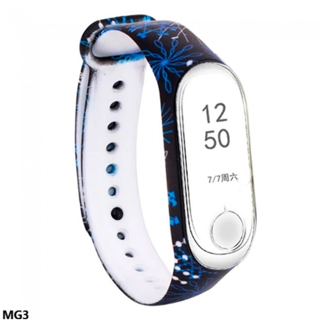 Margoun Printed Silicone Strap Replacement Band for Xiaomi MI Band 3 – MG02