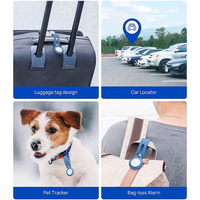 Margoun Silicone AirTag Loop for Apple AirTag – Dark Blue