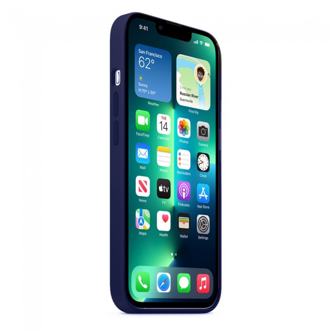 Margoun Silicone Case Cover for Apple iPhone 13 Pro - Dark Blue