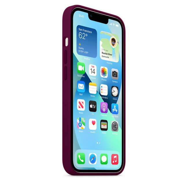 Margoun Silicone Case Cover for Apple iPhone 13 - Red