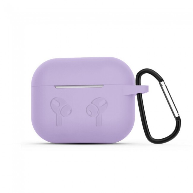 Margoun Silicone Case Cover for Airpods 3 with Keychain – Light Purple