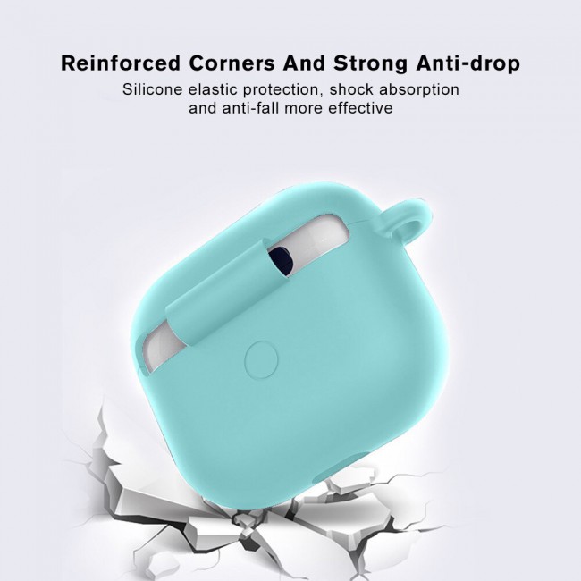 Margoun Silicone Case Cover for Airpods 3 with Keychain – Turquoise