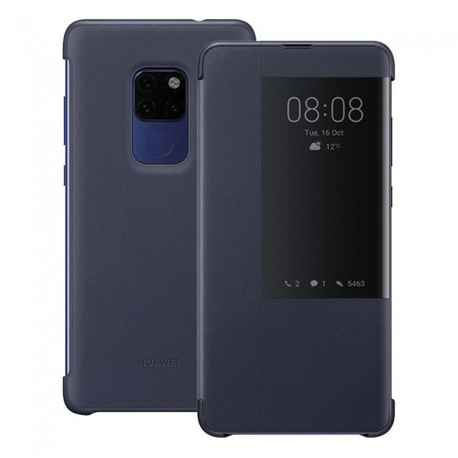 Margoun Smart View Flip Case for Huawei Mate 20 – Black , Gold , Dark Blue