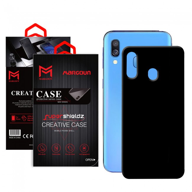Margoun TPU Case Cover for Samsung Galaxy A70 – Black , Clear