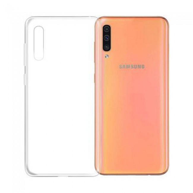Margoun TPU Case Cover for Samsung Galaxy A70 – Black , Clear