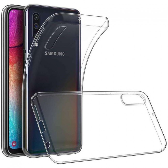 Margoun TPU Case Cover for Samsung Galaxy A70 – Black , Clear