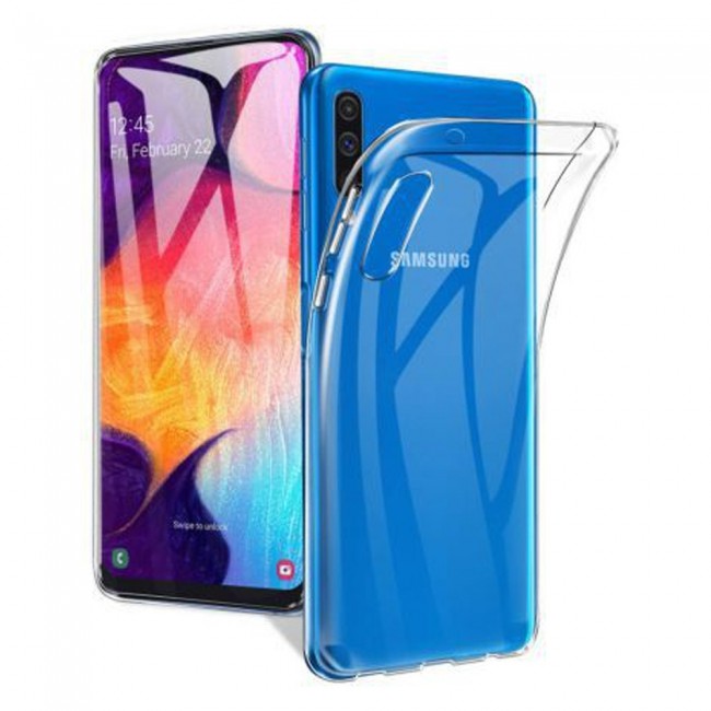 Margoun TPU Case Cover for Samsung Galaxy A70 – Black , Clear