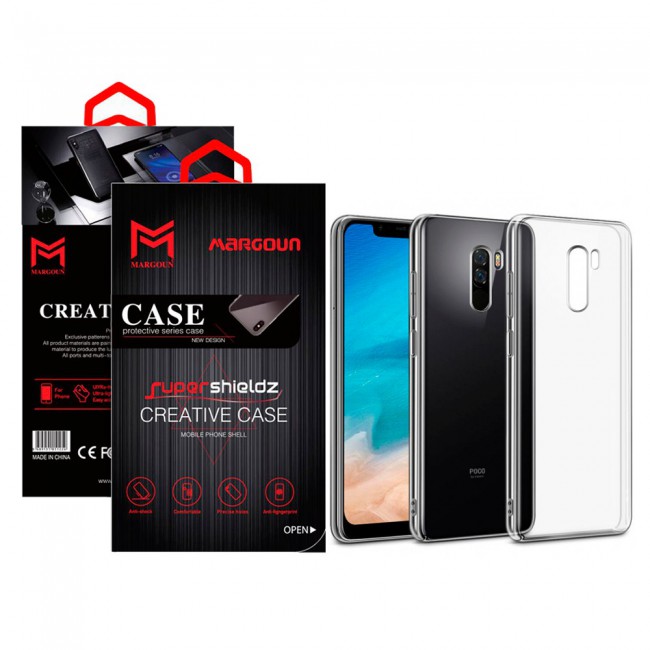 Margoun Xiaomi Pocophone F1 Transparent Clear TPU Back Case Cover