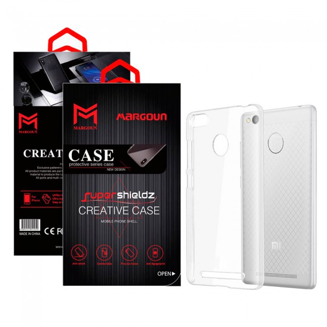 Margoun Xiaomi Redmi 3s Transparent Clear TPU Back Case Cover