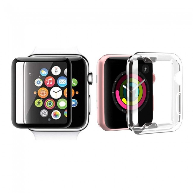 Margoun Protective TPU Case Cover and 3D Screen Protector for Apple Watch 40mm