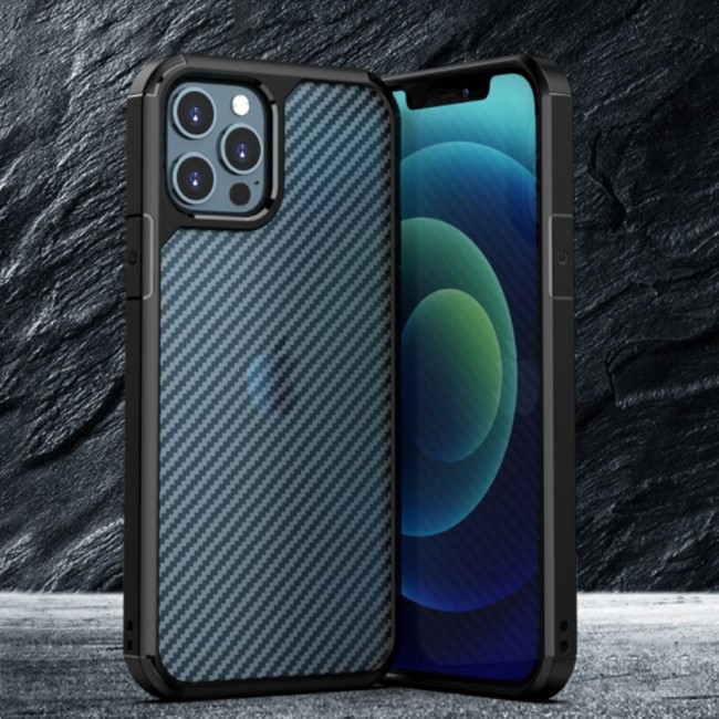 Margoun TPU PC Case Cover for iPhone 12 Pro Max - Black Border