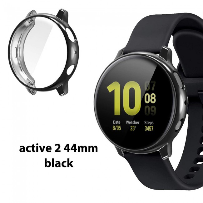 Margoun TPU All-Around Protective Bumper Case for Samsung Active 2 44mm – Black Edge