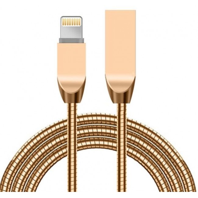 Margoun Tangle-Free Zinc Alloy Lightning Cable for Apple iPhone X , XS , XR , XS Max in ( Rose Gold / Gold / Black / Silver )