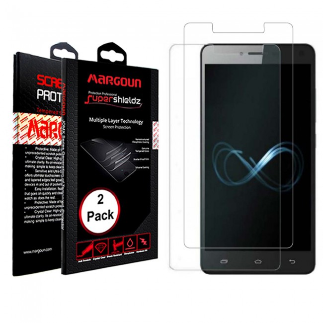 Margoun 2-Pack Tempered Glass Screen Protector for Infinix Hot 3 X 554