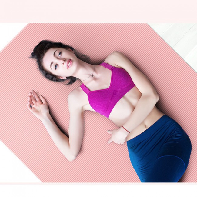 Margoun Thick Exercise Yoga Mat High Density NBR 185x61cm - Light Pink