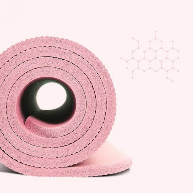 Margoun Thick Exercise Yoga Mat High Density NBR 185x61cm - Light Pink