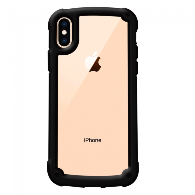 Margoun Transparent Shock-Proof Hard Case for Apple iphone XS Max – Black / White / Blue / Red Edge