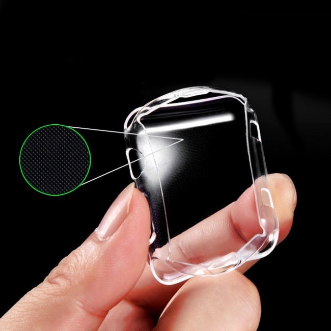 Margoun Ultra Thin Transparent TPU Case Cover for all Apple Watch Series 38mm