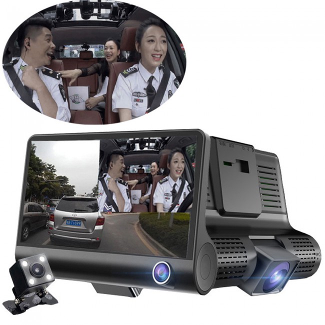 WDR Full HD 1080P Car DVR Camera - Black