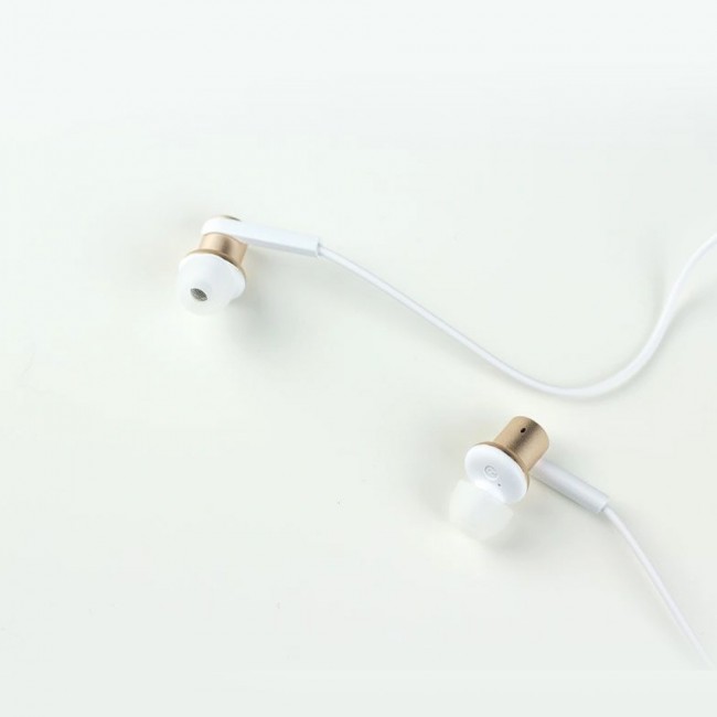 Margoun Wired Hands-free with Microphone and Volume Control - White Gold