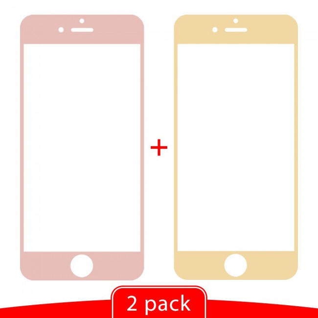 Margoun 2-pack 3D Duo-Color Screen Protector for Apple iphone  6/6s Plus ( 5.5 inch ) – Gold and Rose Gold 