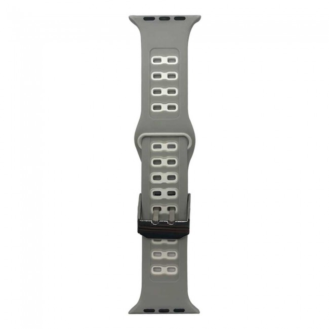 Margoun Silicone Apple Watch Replacement band 42-44-45mm - Grey White