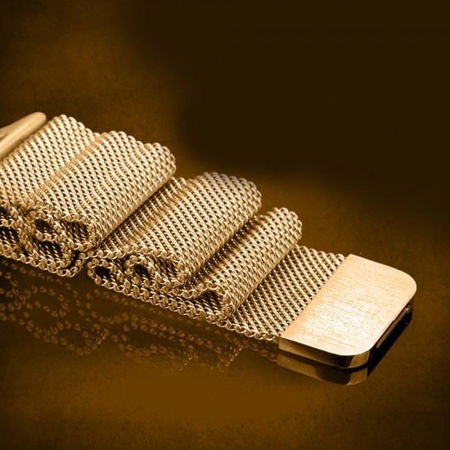 22mm Margoun Milanese Watch Band for Samsung Gear S3 Frontier and Gear S3 Classic - Gold