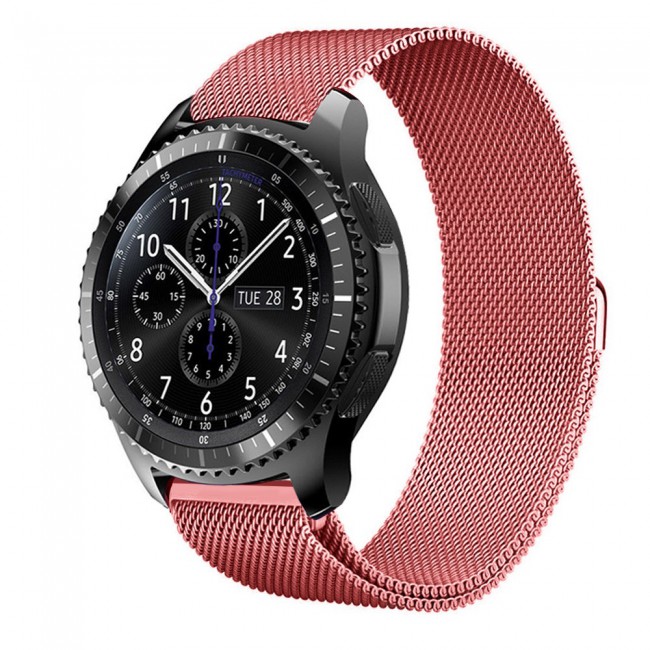 22mm Margoun Milanese Watch Band for Samsung Gear S3 Frontier and Gear S3 Classic - Pink Gold