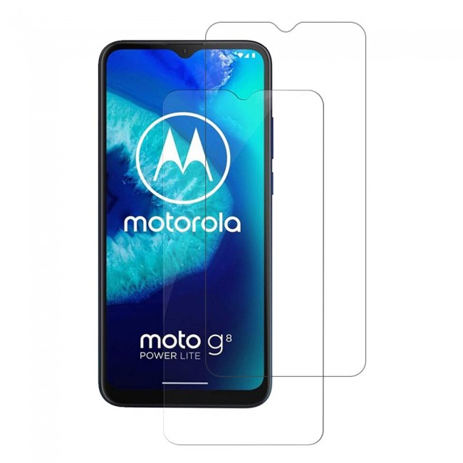 Motorola Moto G8 Power Lite Tempered Glass 2Pack Max Shieldz Margoun - Clear
