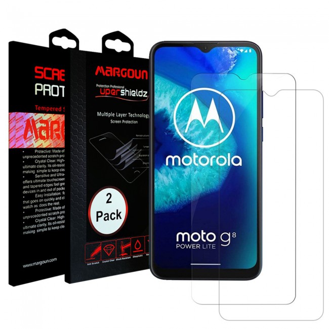 Motorola Moto E6s Glass 2 Pack Super Shieldz by Margoun - Clear