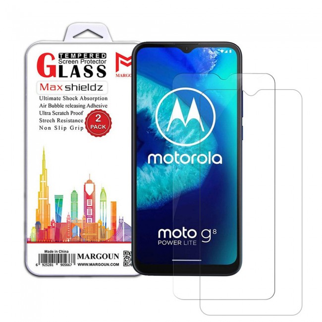Motorola Moto E6s Tempered Glass 2 Pack Max Shieldz Margoun - Clear