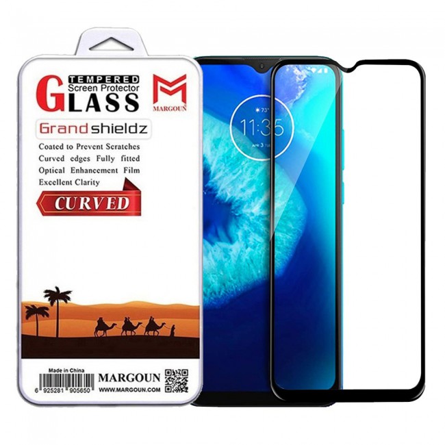 Motorola Moto G8 Power Lite 3D-Tempered Glass Grand Shieldz Margoun - Black Frame