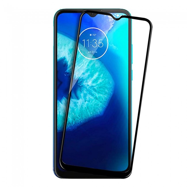 Motorola Moto G8 Power Lite 3D-Tempered Glass Grand Shieldz Margoun - Black Frame