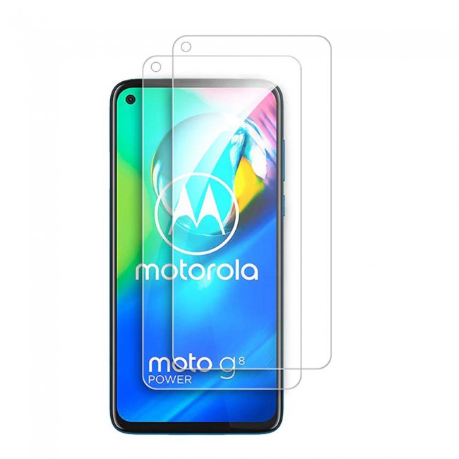 Motorola Moto G8 Power Tempered Glass 2Pack Max Shieldz Margoun - Clear