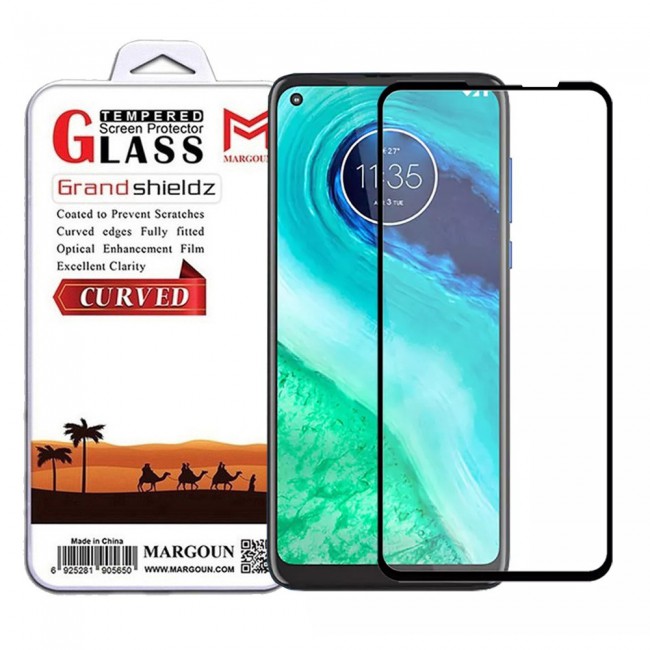 Motorola Moto G Power 3D-Tempered Glass Grand Shieldz Margoun - Black Frame