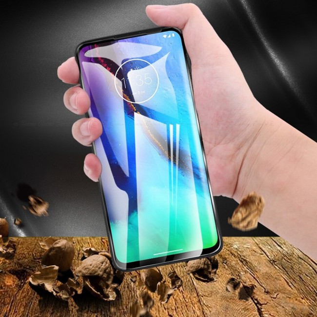 Motorola Moto G Power 3D-Tempered Glass Grand Shieldz Margoun - Black Frame