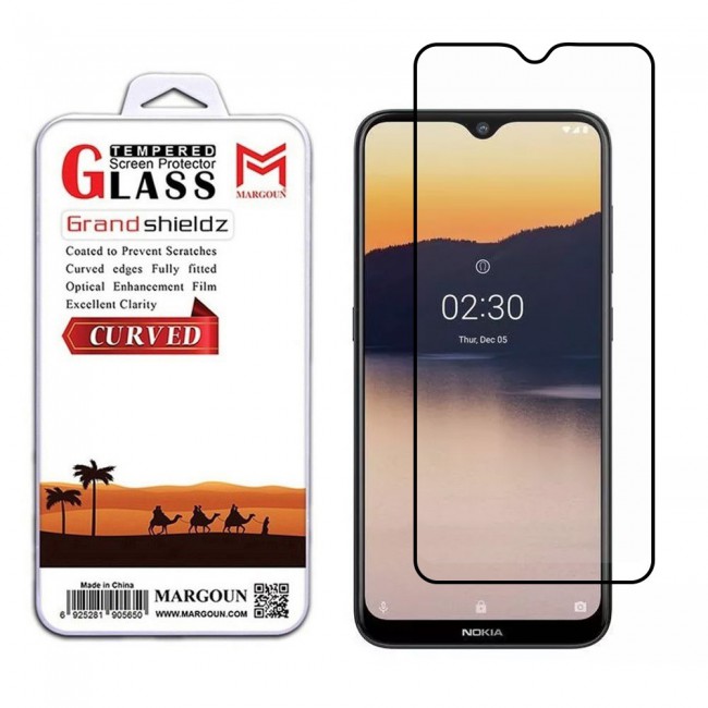 Nokia 2.3 Glass 3D Tempered Grand Shieldz Margoun - Black Frame