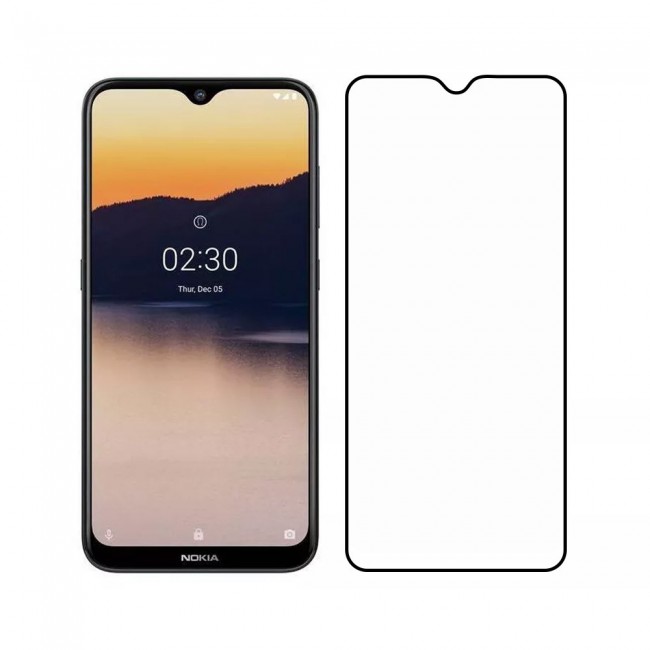 Nokia 2.3 Glass 3D Tempered Ultimate Margoun - Black Frame