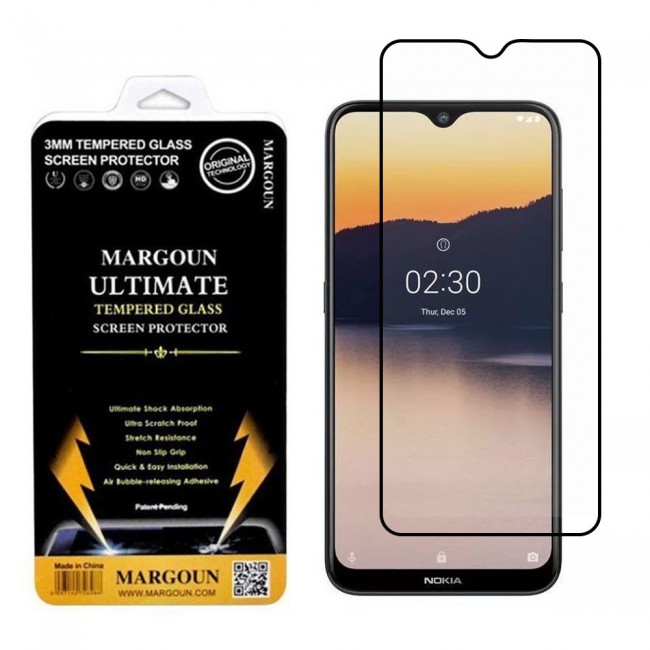 Nokia 2.3 Glass 3D Tempered Ultimate Margoun - Black Frame