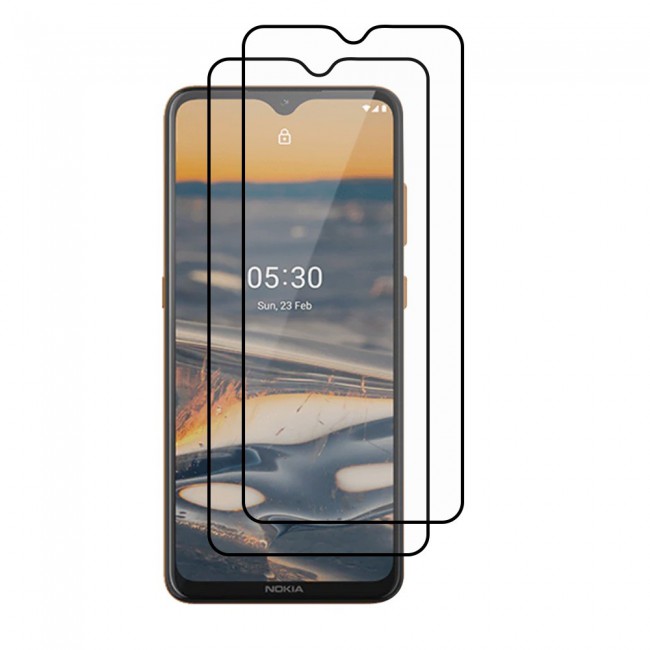 Nokia 5.3 Glass 3D Tempered 2 Pack Super Shieldz Margoun- Black Frame