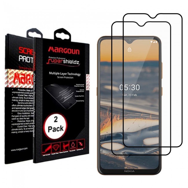 Nokia 5.3 Glass 3D Tempered 2 Pack Super Shieldz Margoun- Black Frame