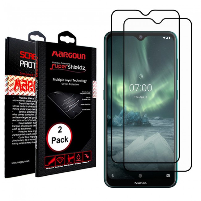 Nokia 7.2 Glass 3D Tempered 2 Pack Super Shieldz Margoun- Black Frame