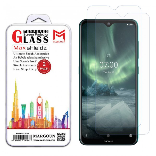 Nokia 7.2 Tempered Glass 2 Pack Max Shieldz Margoun - Clear