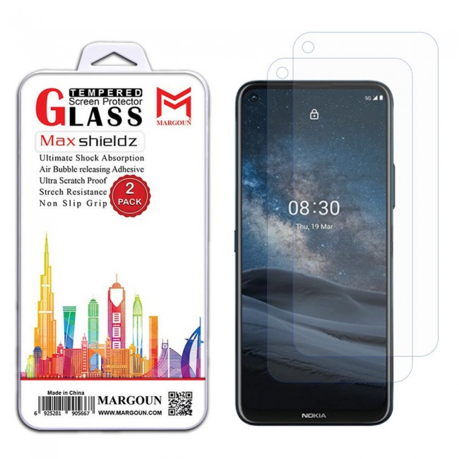 Nokia 8.3 5G Tempered Glass 2 Pack Max Shieldz Margoun - Clear